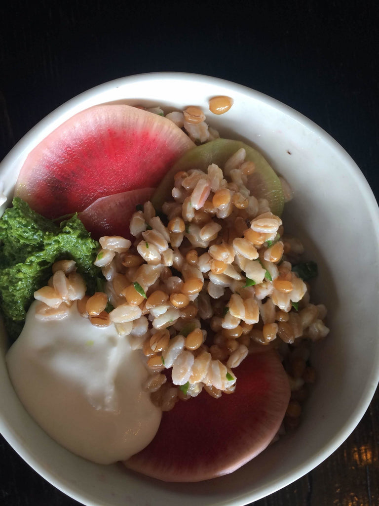 Simple Wheat Berry Lunch Bowl  The In Fine Balance Food Blog