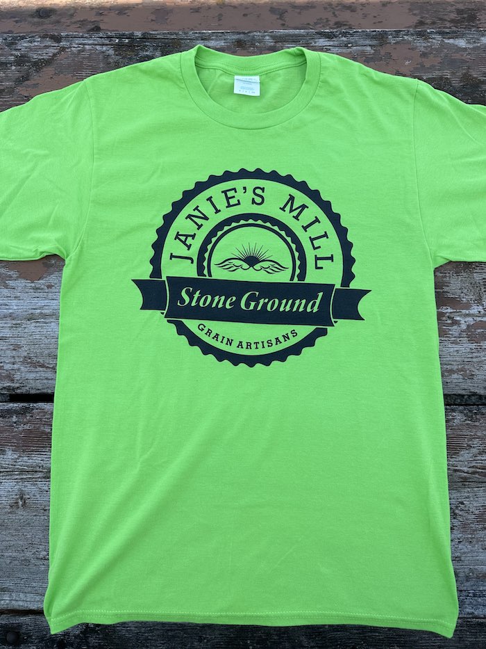 Janie's Mill Lime-Green T-shirt (adult)